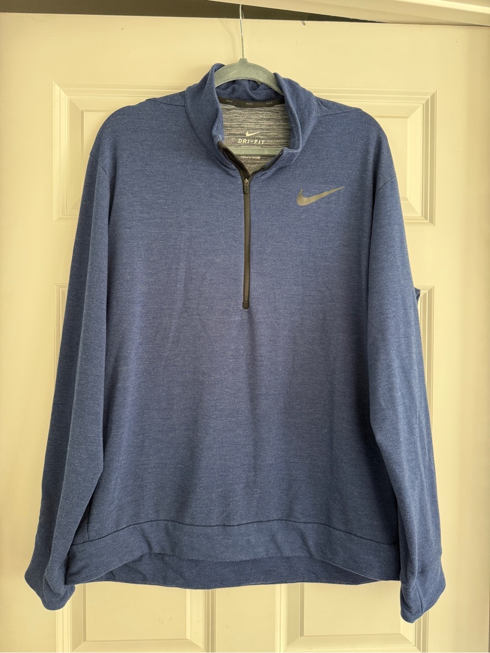 Nike Men’s Heathered Blue Half-Zip Dri-FIT Pullover